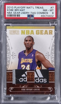 2010-11 Panini National Treasures NBA Gear Laundry Tag Combos #7 Kobe Bryant Patch Card (#2/5) - PSA NM-MT 8